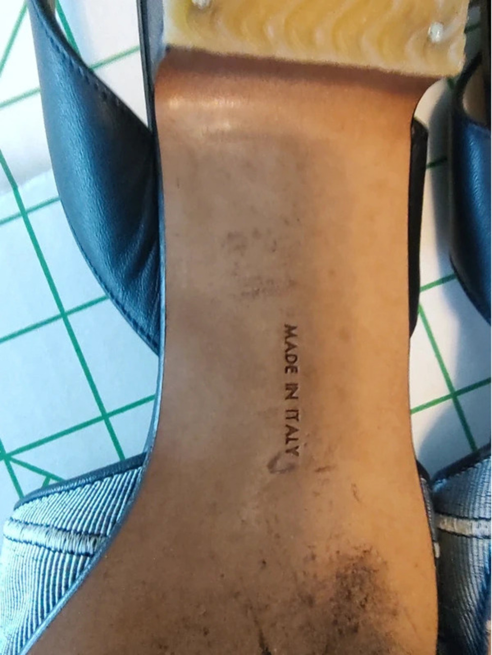 Salvatore Ferragamo Ombre Blue Slingback Flats Made in Italy Size 10 AA - Picture 3 of 4